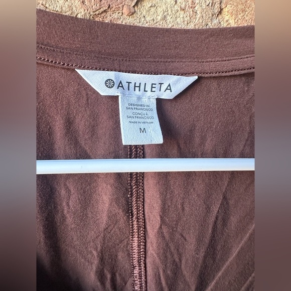 Athleta Chocolate V-Neck Blouse - Picture 3 of 7
